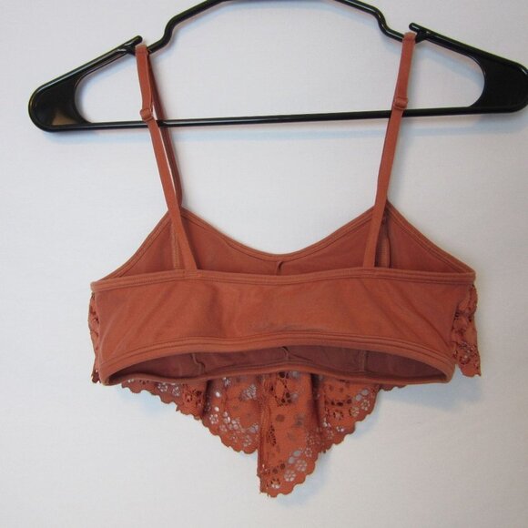 Body by Victoria's Secret Bralette Burnt Orange Lace Crop Top Festival Small - Picture 4 of 5